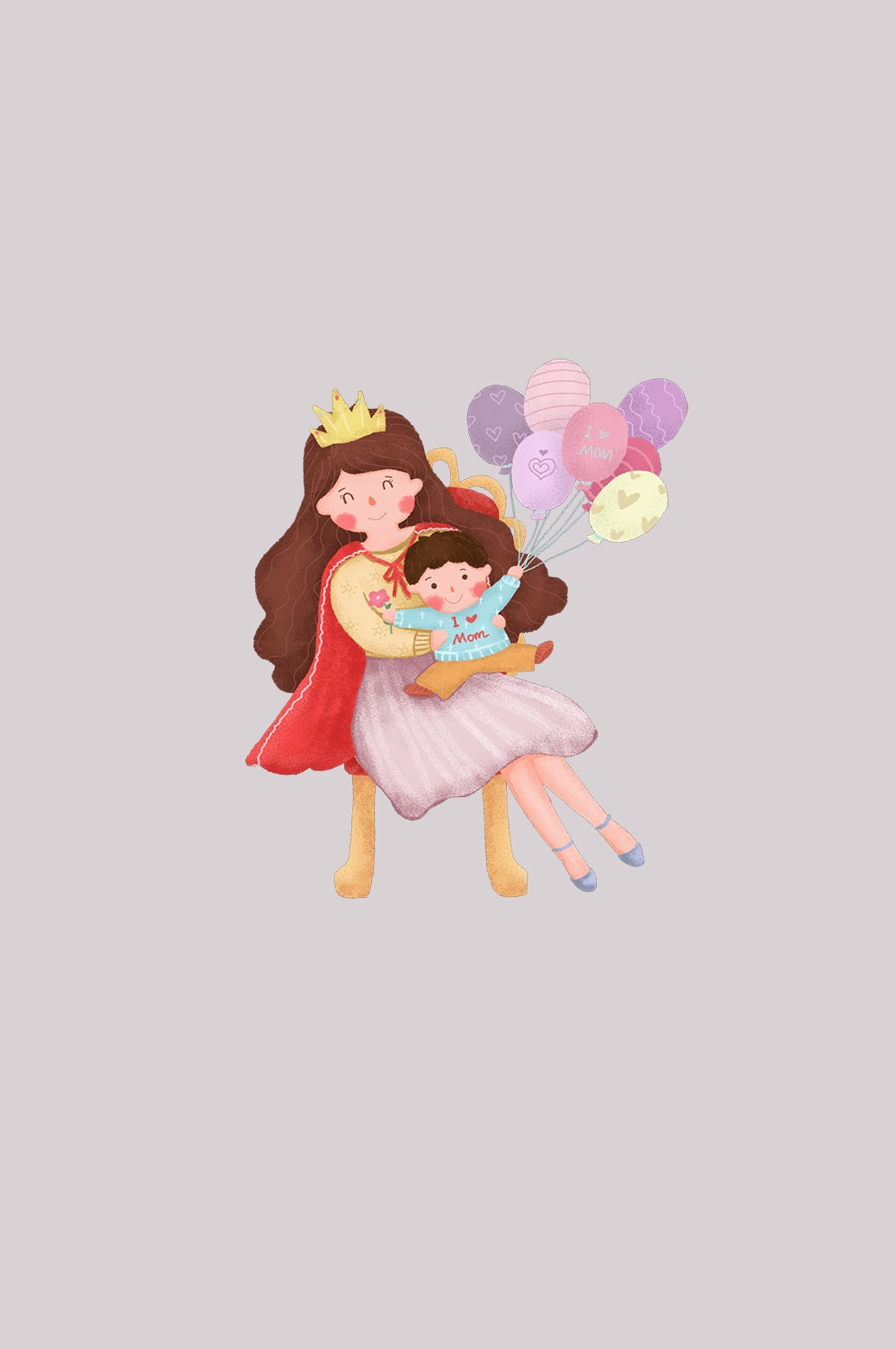 三八女王节女神节妇女节卡通人物主题插图透明背景免抠96