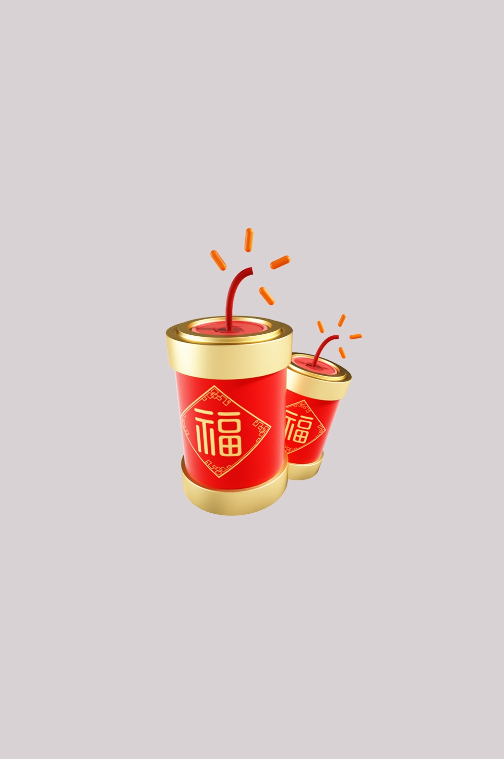 鞭炮图案立体爆竹图片素材png透明背景免抠图85