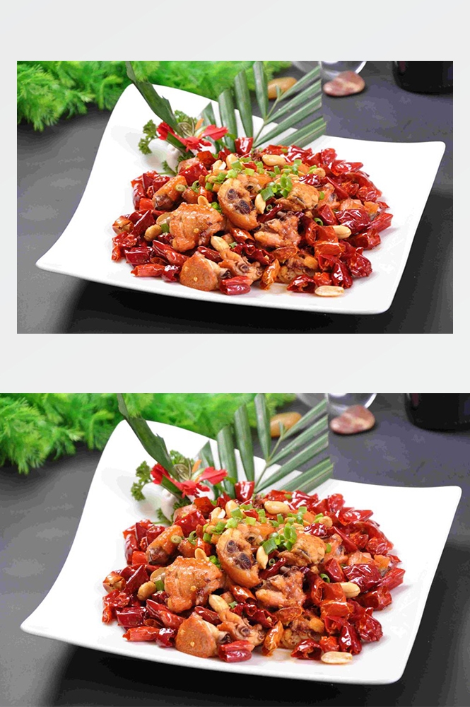 高清美食菜谱JPG图片辣子鸡川菜摄影美工设计喷绘打印合成素材