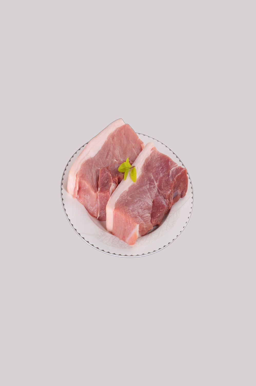 猪肉五花肉瘦肉排骨插画元素免抠素材40