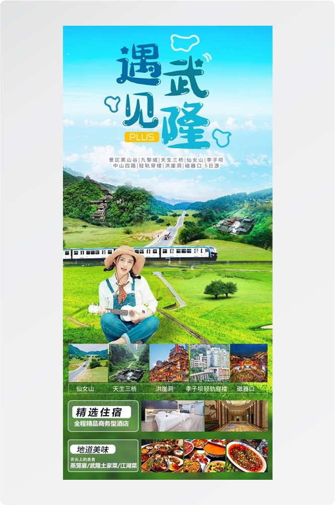 四川成都九寨沟武隆峨眉山都江堰三星堆大熊猫旅游海报87