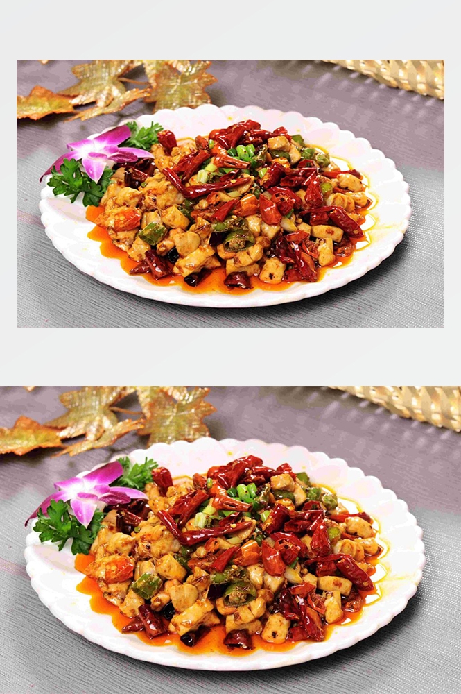 高清美食菜谱JPG图片辣子鸡川菜摄影美工设计喷绘打印合成素材