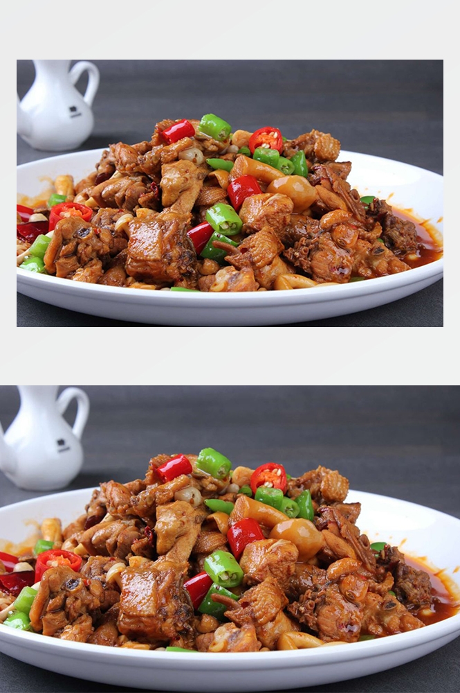 高清美食菜谱JPG图片辣子鸡川菜摄影美工设计喷绘打印合成素材