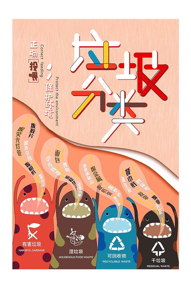 创建文明卫生城市垃圾分类海报50
