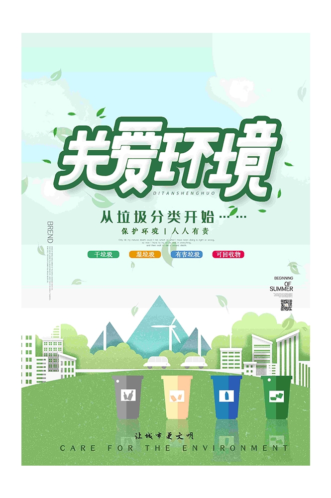 创建文明卫生城市垃圾分类海报94