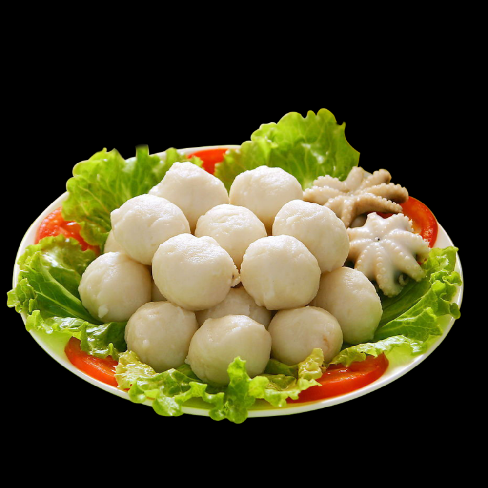 鱼肉丸子鱼丸图片元素透明背景免抠60