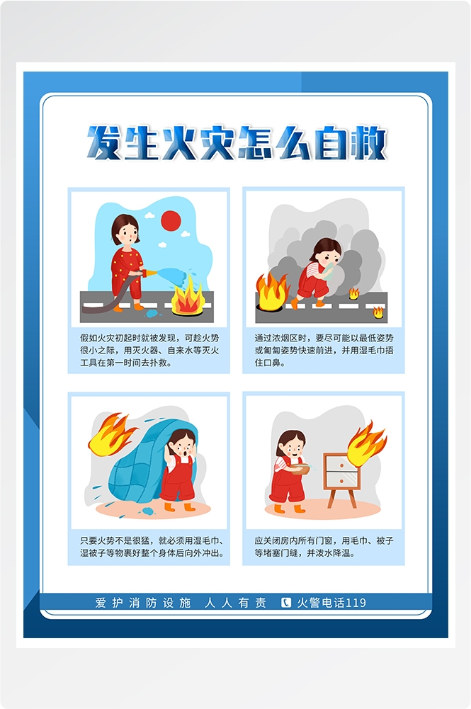 消防安全宣传知识海报挂图挂画5