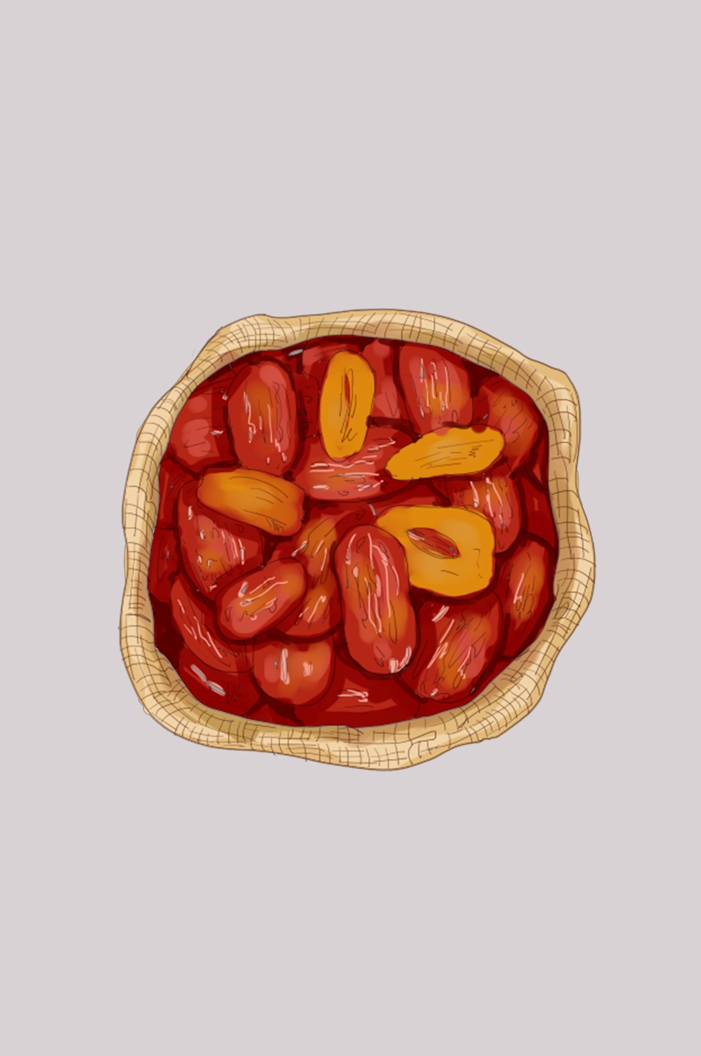卡通手绘红枣图片素材装饰元素插画 png透明背景 (58)