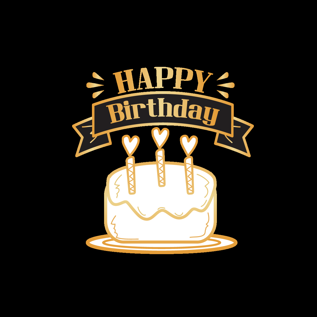 金色生日气球生日帽免抠元素33