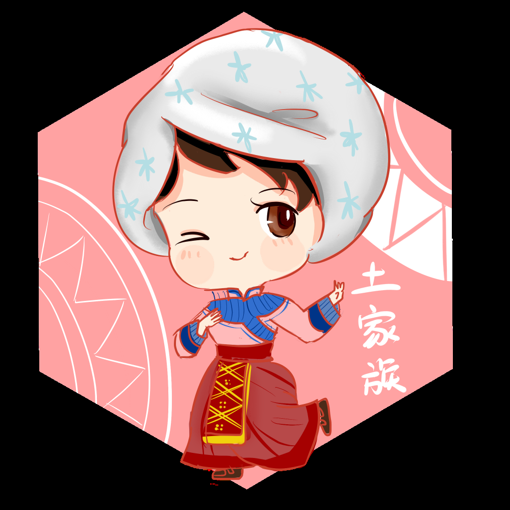 56个少数民族卡通人物服饰免抠元素插画91