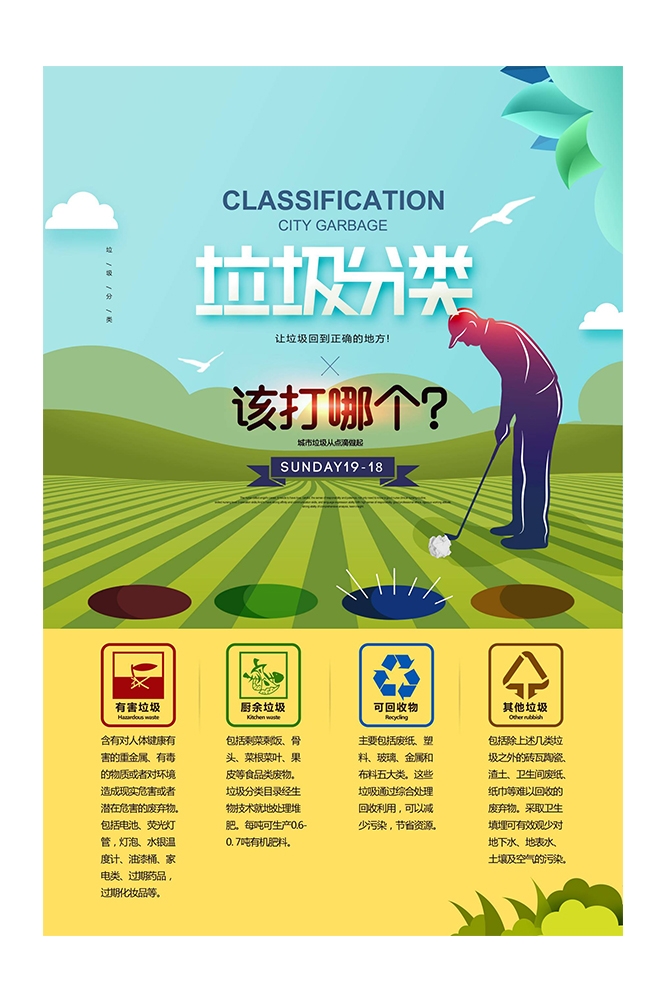 创建文明卫生城市垃圾分类海报108