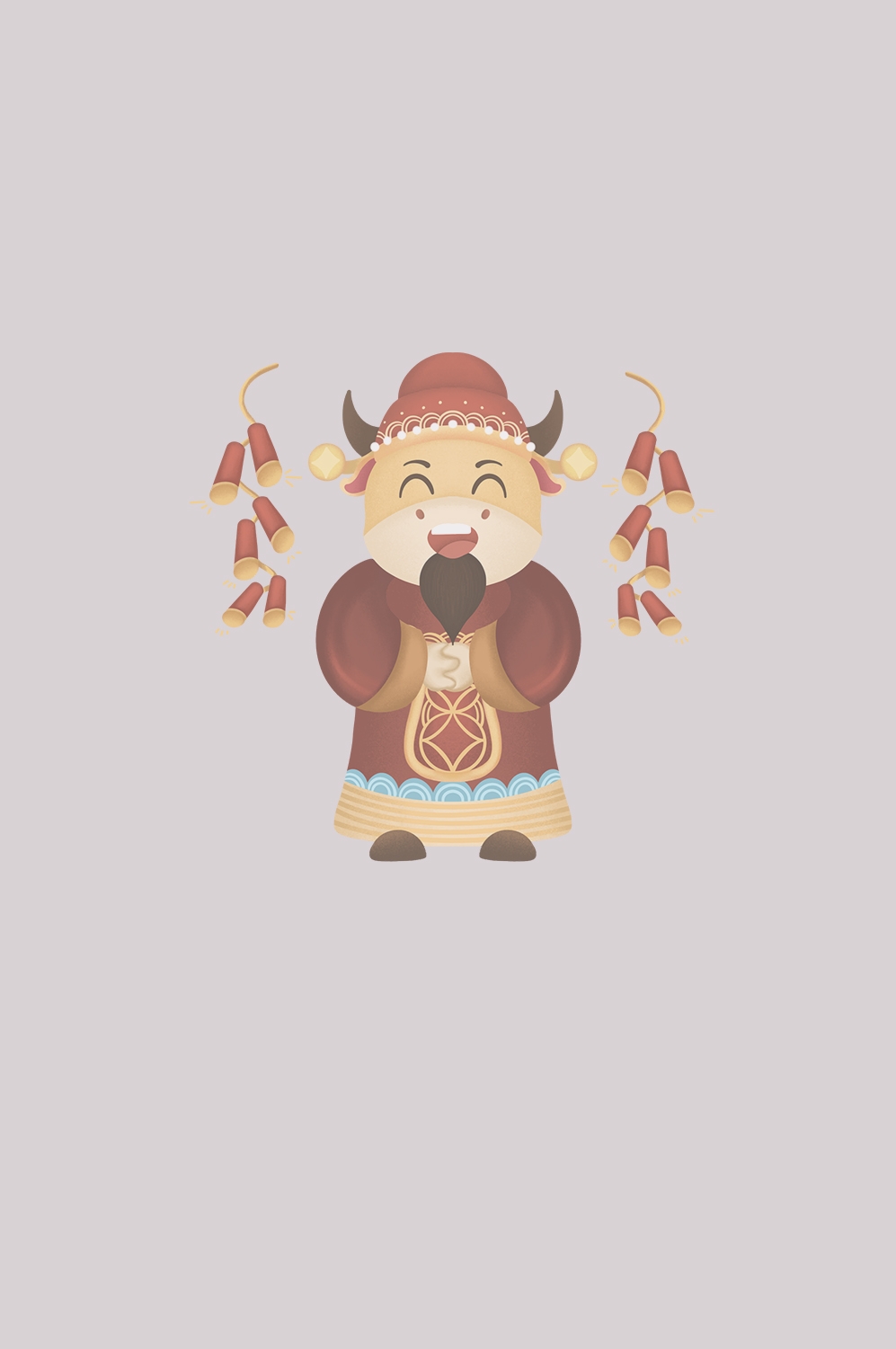 卡通财神插画表情免抠素材47