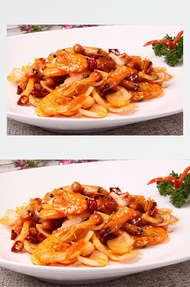 高清美食菜品菜谱JPG图片香辣虾炒菜美工设计喷绘打印合成素材
