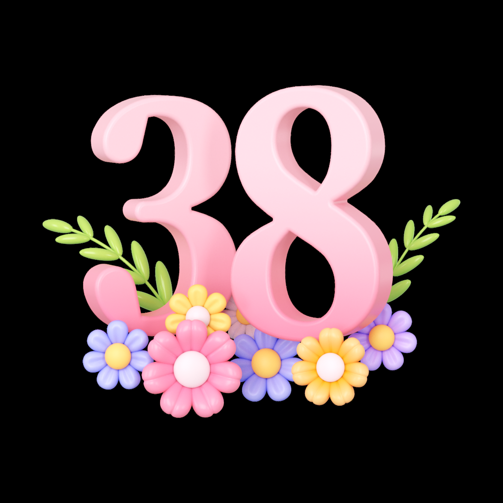 38女王节女神节妇女节主题创意字体艺术字图片素材免抠24