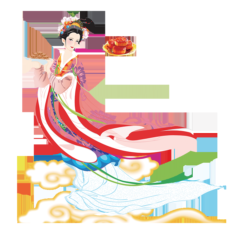 卡通嫦娥仙女中秋节免抠素材装饰元素26