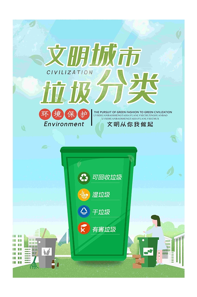 创建文明卫生城市垃圾分类海报62
