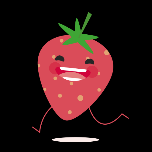 卡通草莓拟人化标签素材插图免抠元素12