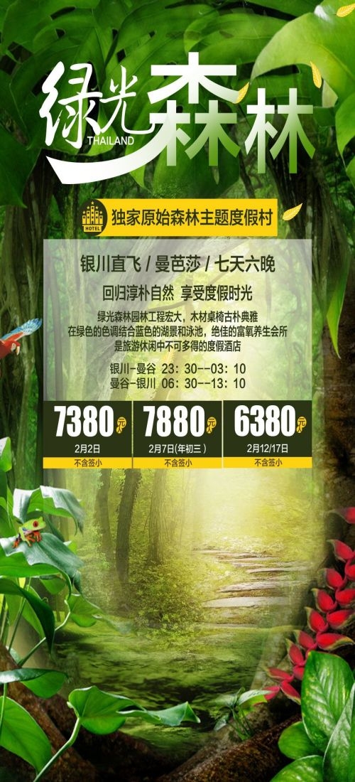 泰国东南亚曼谷普吉岛大皇宫芭提雅旅游海报素材4
