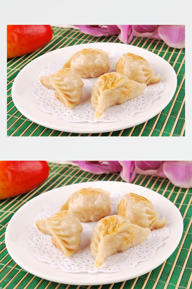 5高清美食菜品菜谱JPG图片生煎锅贴图库