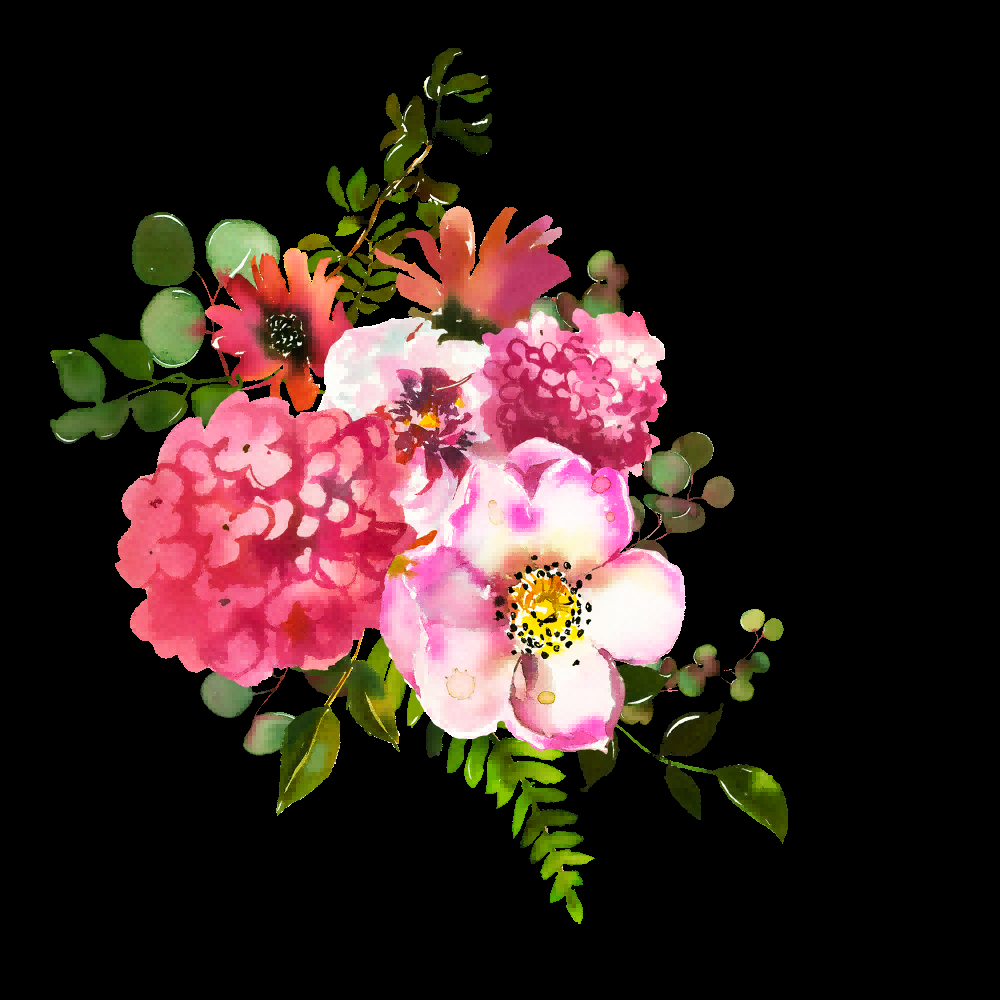 海棠花免抠元素装饰图案插画46
