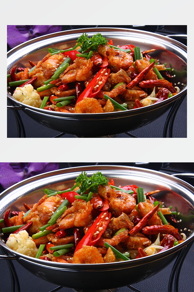 高清美食菜品菜谱JPG图片香辣虾炒菜美工设计喷绘打印合成素材