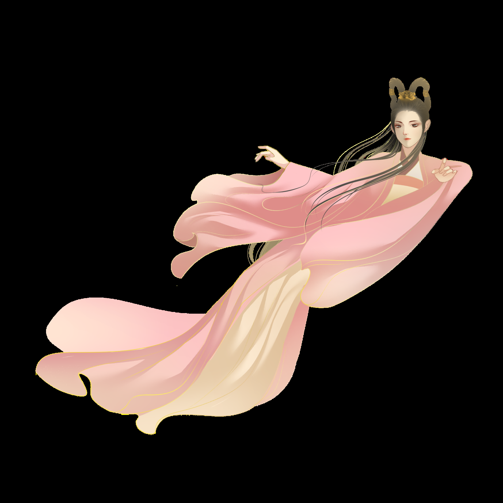 卡通嫦娥仙女中秋节免抠素材装饰元素61