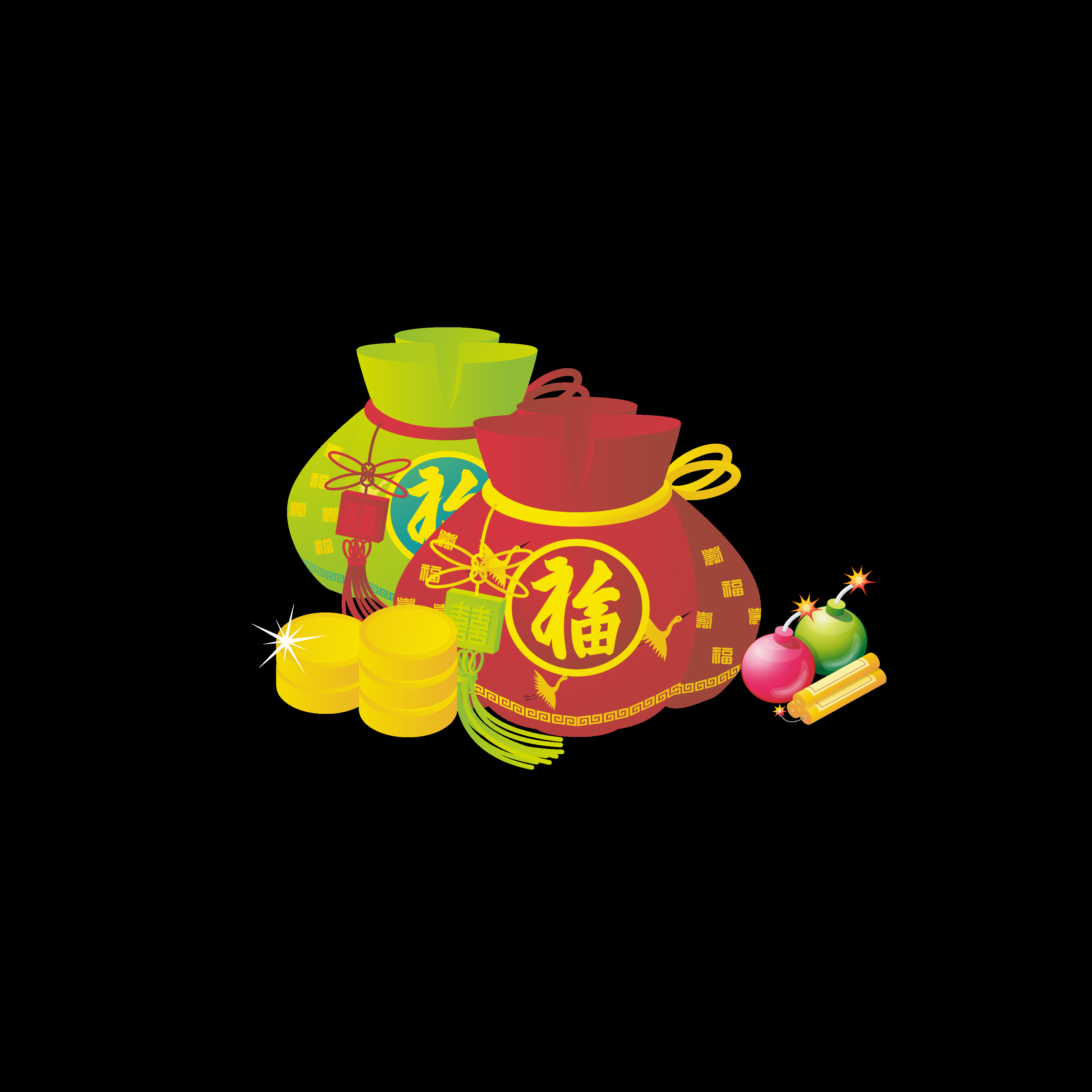 福袋钱袋插画图片装饰元素免抠素材22