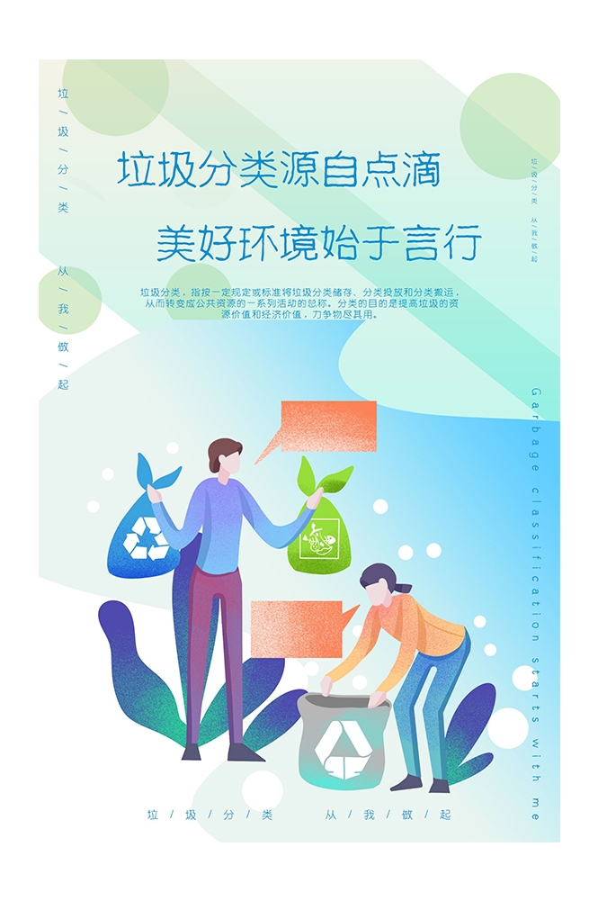 创建文明卫生城市垃圾分类海报100