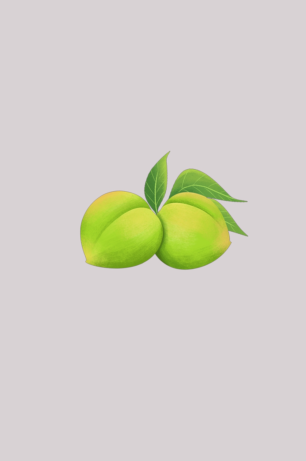 卡通手绘水果青梅图案素材图片装饰插画免抠58
