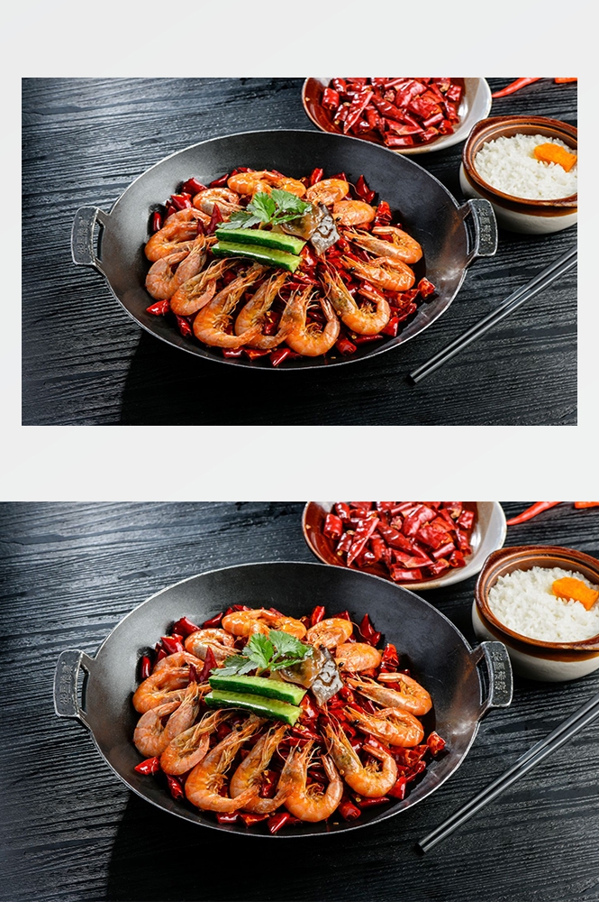 高清美食菜品菜谱JPG图片香辣虾炒菜美工设计喷绘打印合成素材