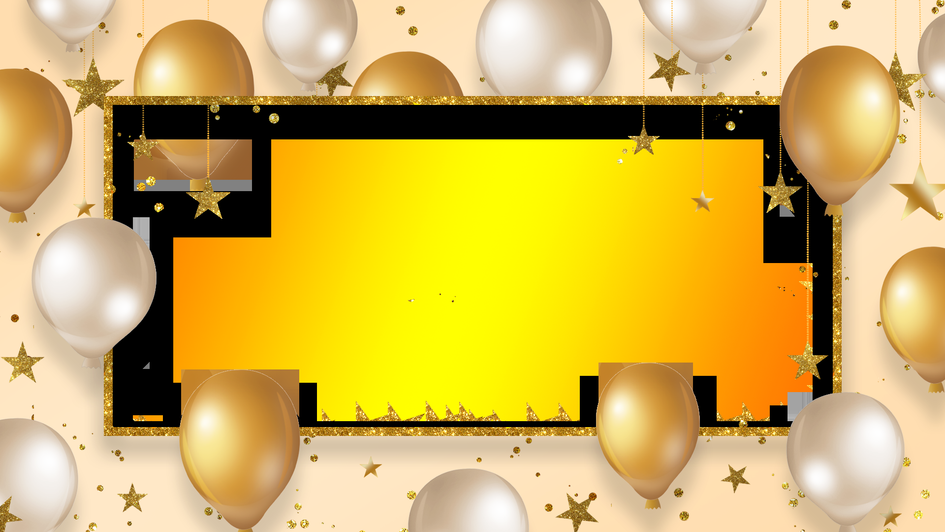 金色生日气球生日帽免抠元素32