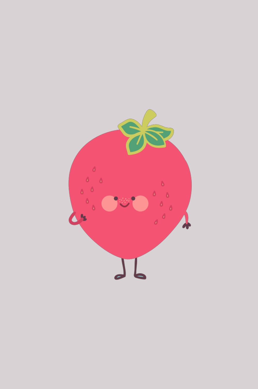卡通草莓拟人化标签素材插图免抠元素1