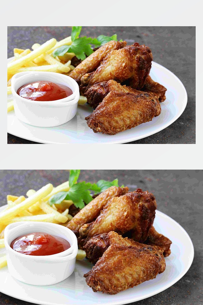 高清美食菜谱图片炸鸡腿鸡翅鸡块美工设计素材