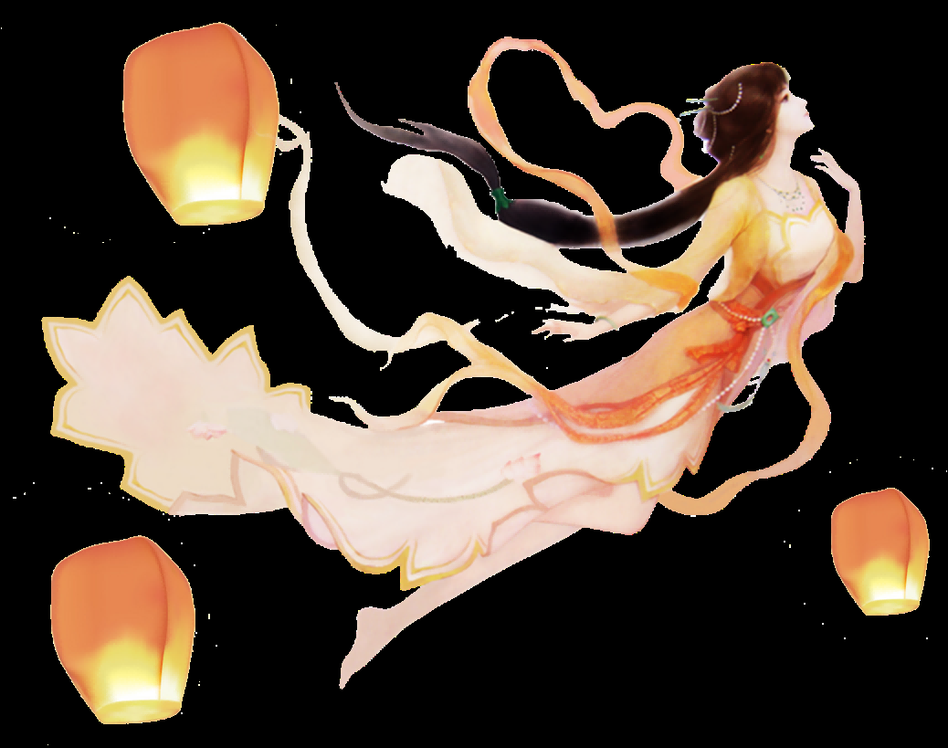卡通嫦娥仙女中秋节免抠素材装饰元素35