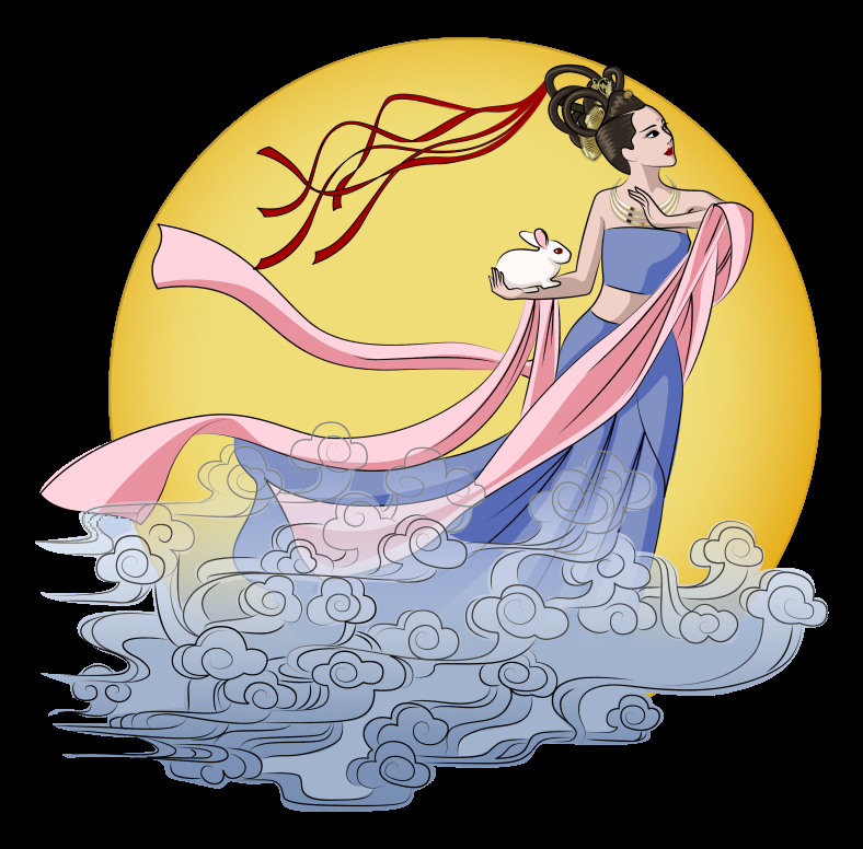 卡通嫦娥仙女中秋节免抠素材装饰元素32
