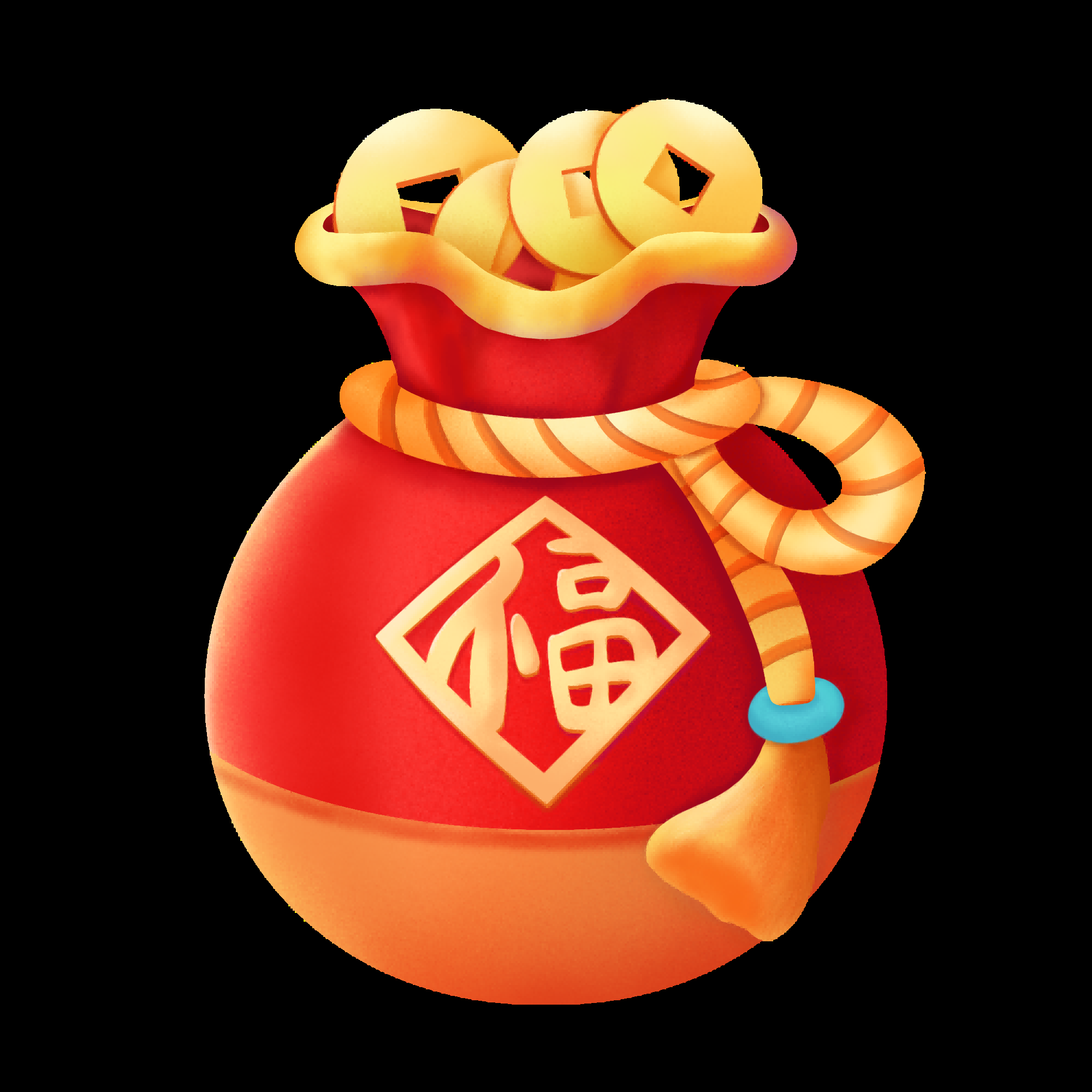 福袋钱袋插画图片装饰元素免抠素材74