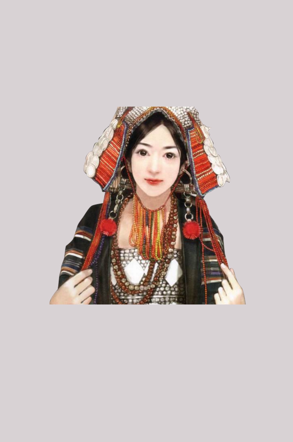 56个少数民族卡通人物服饰免抠元素插画12