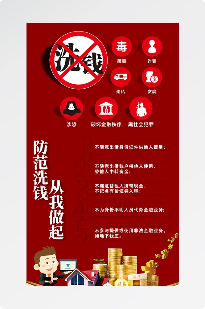 反洗钱防范知识打击洗钱犯罪金融安全素材1