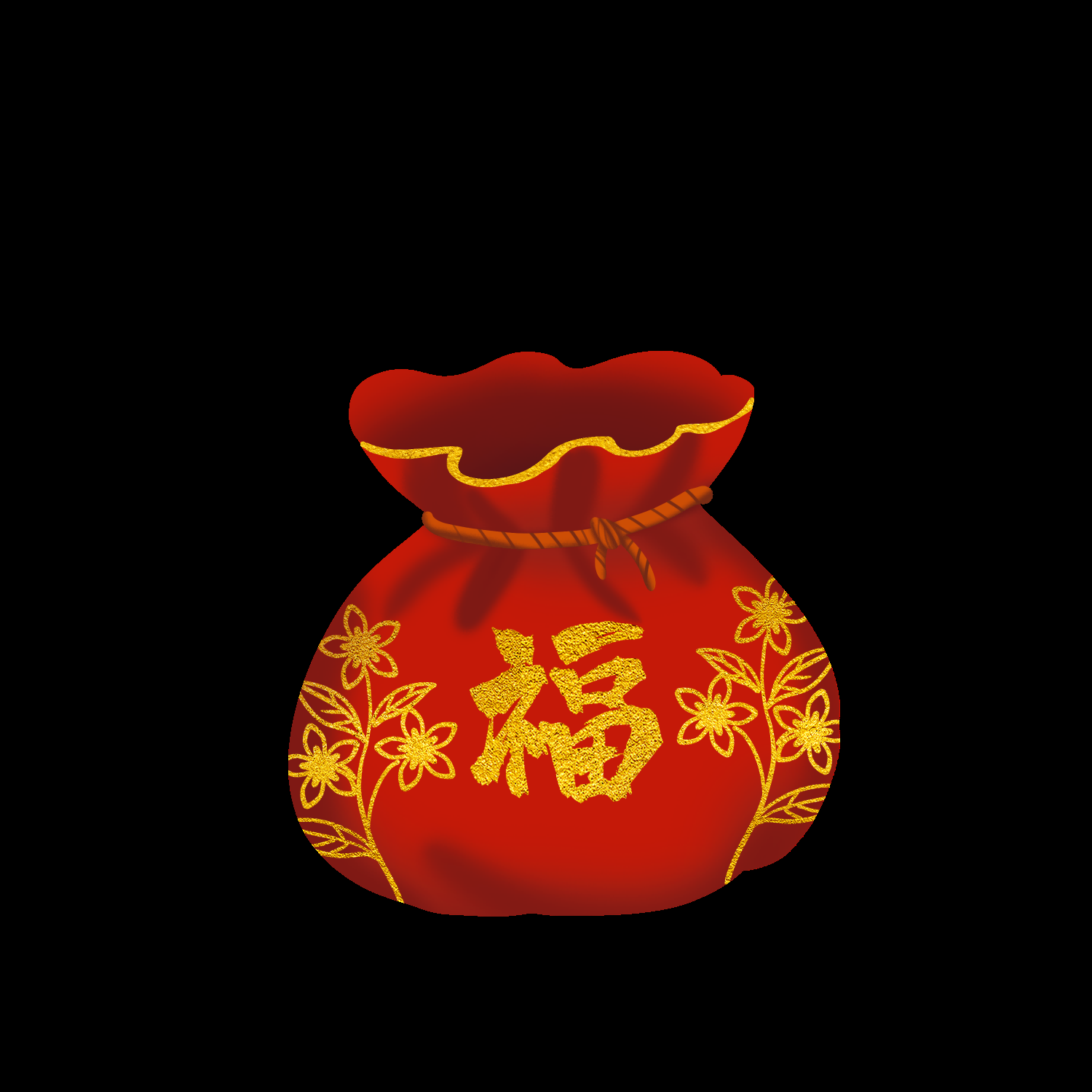 福袋钱袋插画图片装饰元素免抠素材106