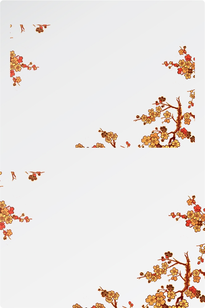卡通手绘桂花花枝图案素材元素32