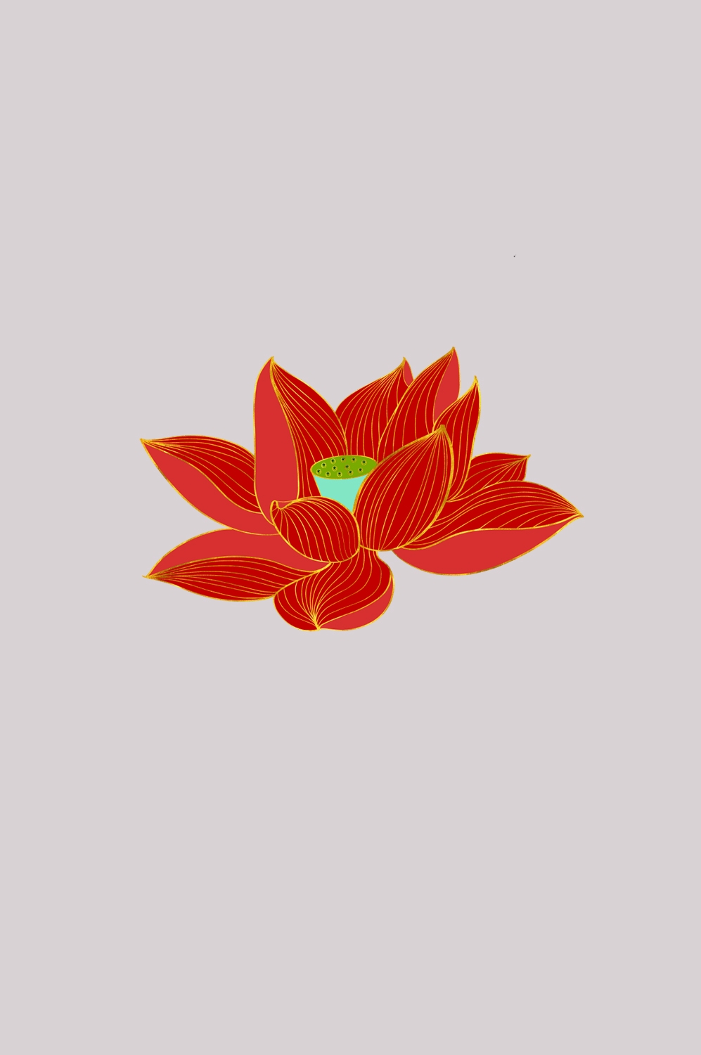 金色莲花装饰元素免抠素材24