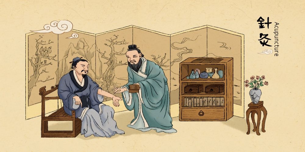 国风古代茶叶摘茶品茶人物插画传统工艺手工制作民间古典集市素材 (26)