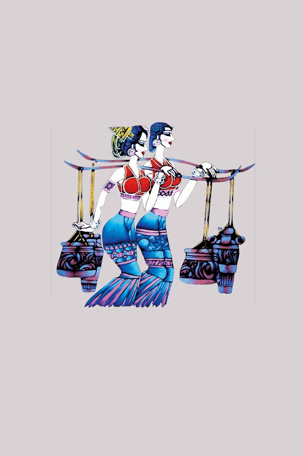 56个少数民族卡通人物服饰免抠元素插画4