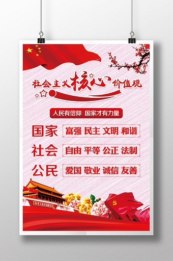 培育弘扬社会主义核心价值观展板