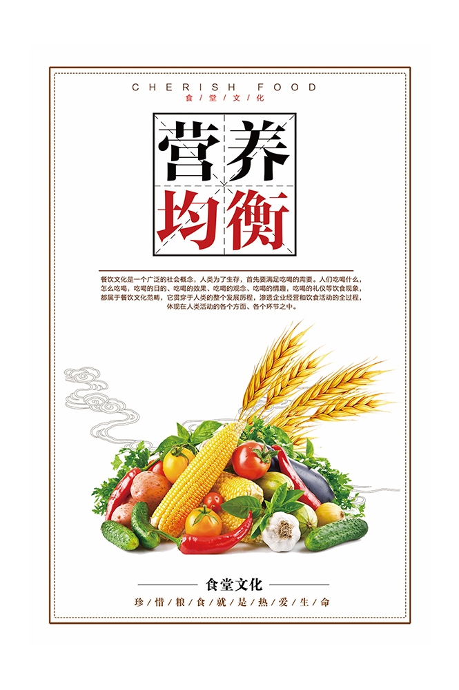 国风食堂文化光盘行动珍惜粮食海报挂画素材32
