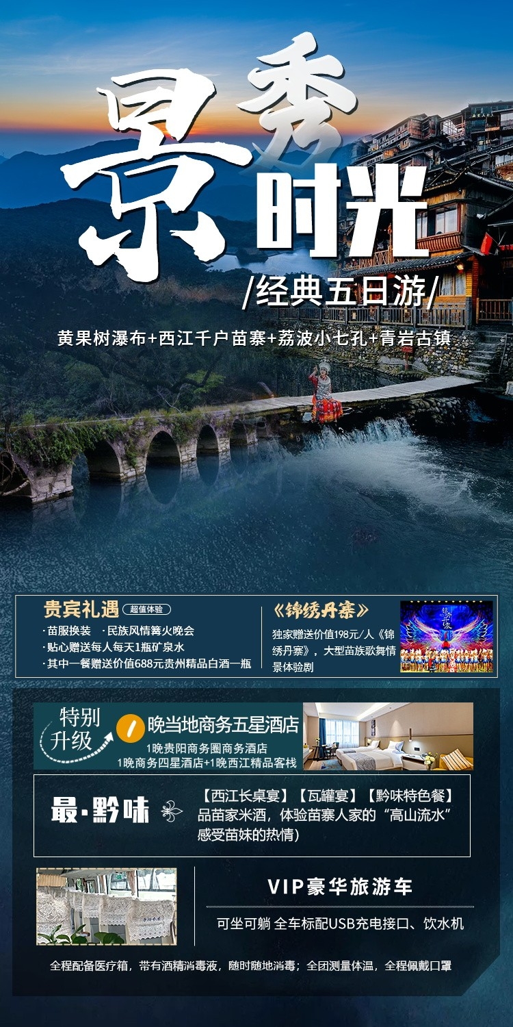 贵州多彩贵阳梵净山六盘水黄果树瀑布旅游海报56