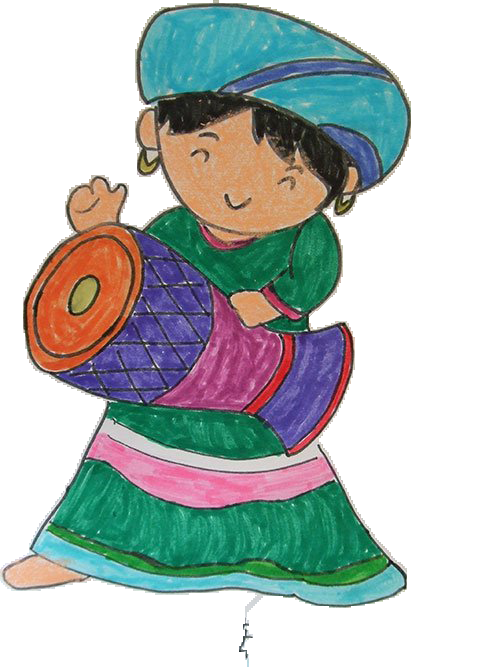 56个少数民族卡通人物服饰免抠元素插画80
