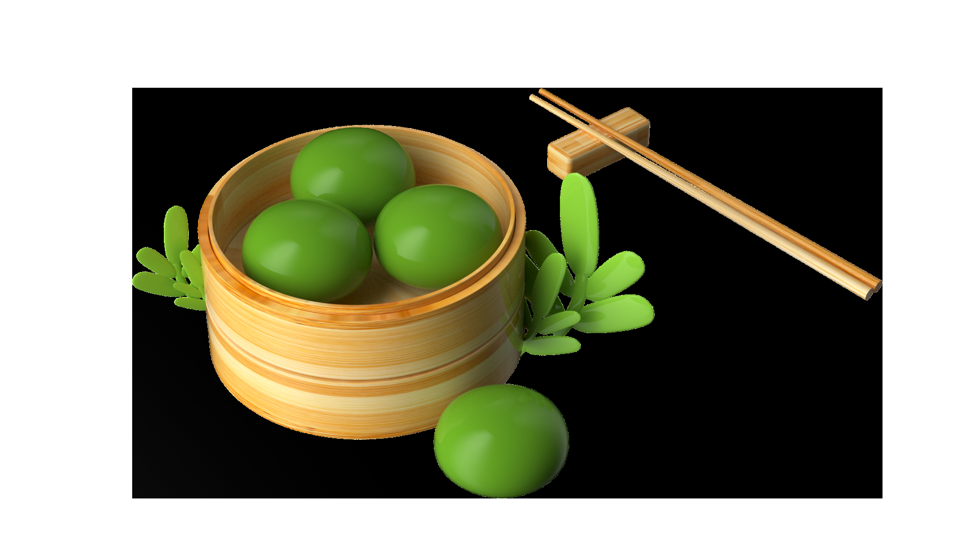 清明节海报设计插图卡通青团素材图片元素免抠22