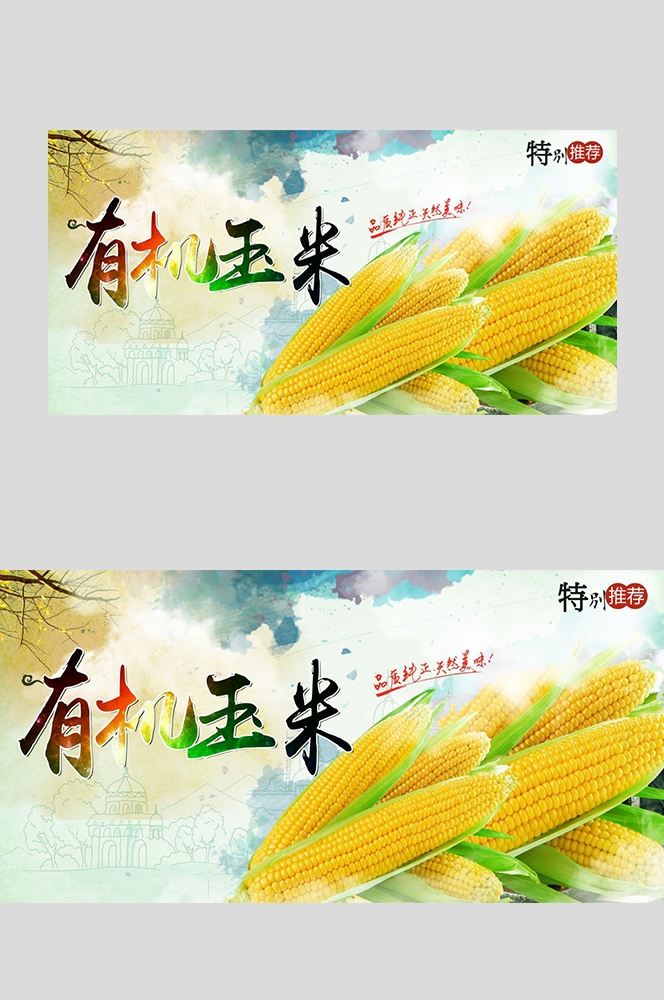 餐饮美食PSD海报背景模板优质玉米食材促销宣传单广告设计素材 (21)