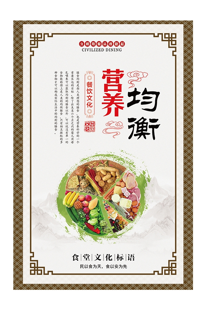 国风食堂文化光盘行动珍惜粮食海报挂画素材23